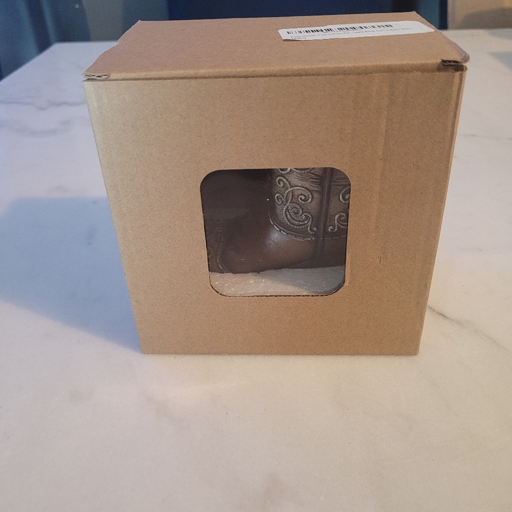 Western Style Brown Cowboy Boot Pen Holder, - Picture 6 of 6